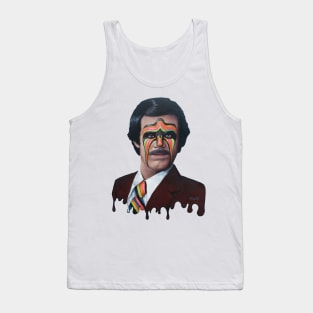 Ultimate Anchor | Ultimate Warrior x Ron Burgundy Mashup | Anchorman X War Paint | Original painting by Tyler Tilley | Bent Memories Tank Top